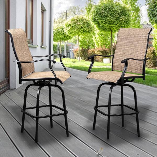 swivel patio bar stool set