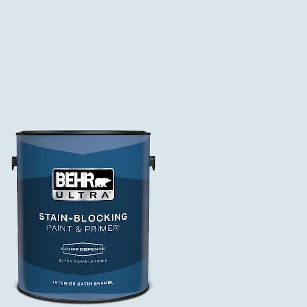 BEHR ULTRA 1 gal. #570C-1 Arctic Shadow Extra Durable Satin Enamel Interior Paint & Primer