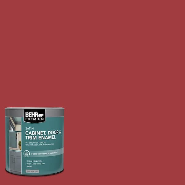 BEHR PREMIUM 1 qt. #S-G-150 Ruby Ring Satin Enamel Interior/Exterior Cabinet, Door & Trim Paint