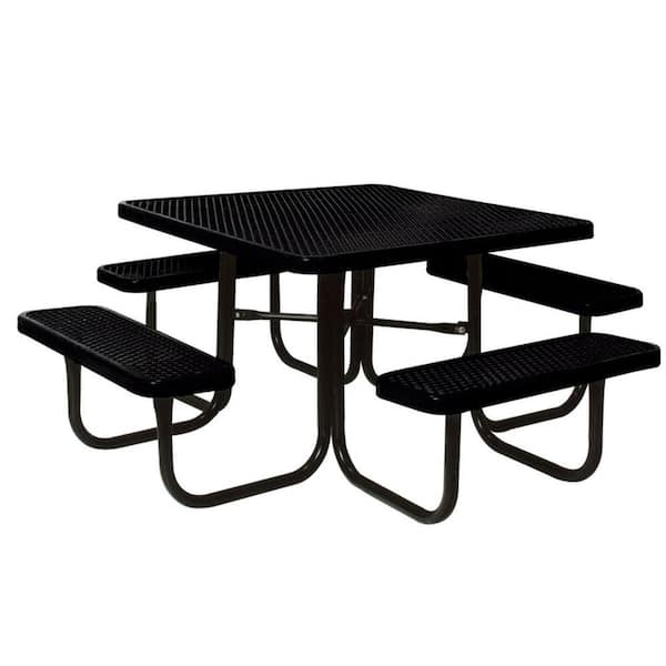 46 in. Black Diamond Commercial Park Square Portable Table