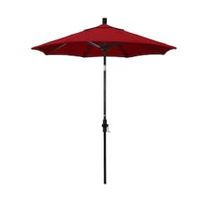 7-1/2 ft. Fiberglass Collar Tilt Patio Umbrella in Red Olefin