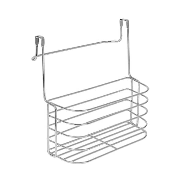 Spectrum 11 in. x 11.25 in. x 7.25 in. Steel Over the Cabinet Medium Basket and Towel Bar in Chrome