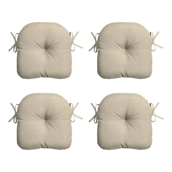 ARDEN SELECTIONS 14.5 in. x 15 in. Tan Leala Rectangle Outdoor Seat Cushion (4-Pack)