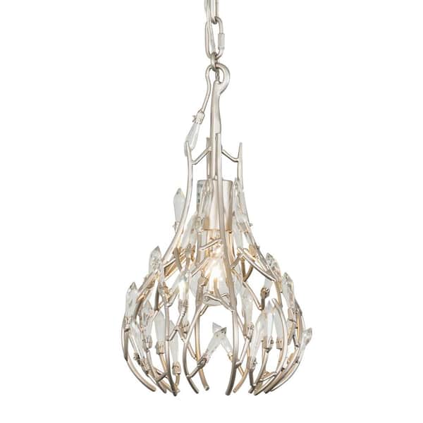 Varaluz Bask 1-Light Gold Dust Mini Pendant with Clear Premium Crystal Accents