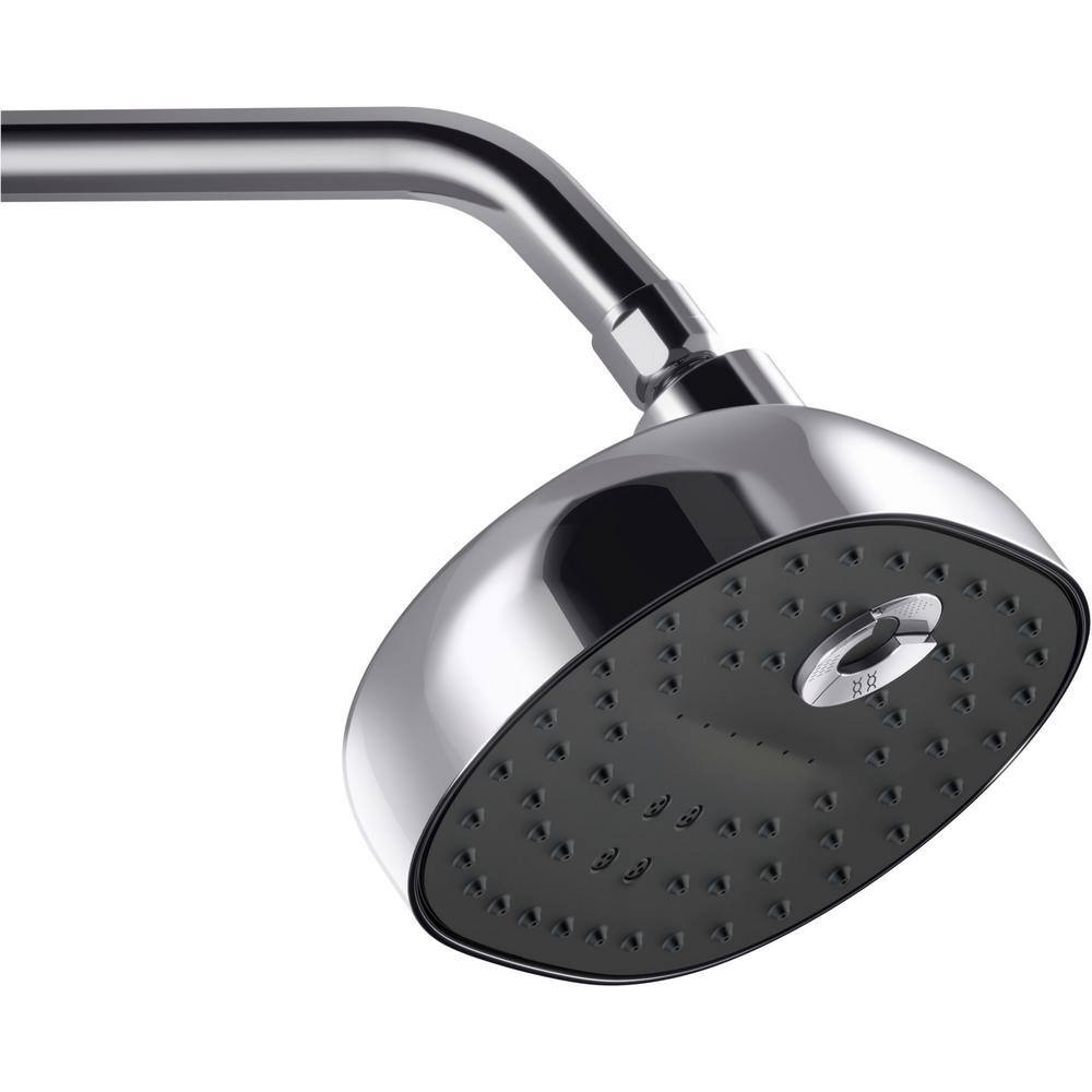 Chrome Oval Multifunction Wall Mounted Showerhead