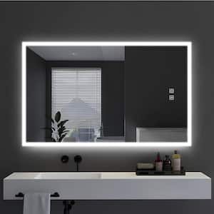 51 in. W x 31 in. H Rectangular Frameless Anti-fog Dimmable Backlit LED Wall Bathroom Vanity Mirror