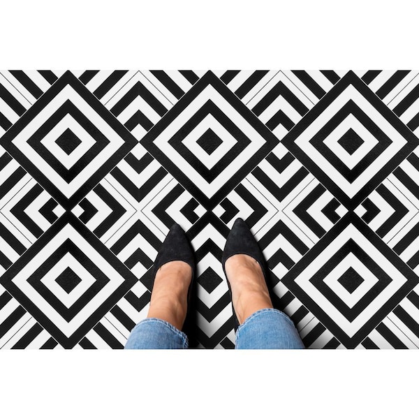 Self Adhesive Vinyl Floor Tile, Geometric Pattern Floor Tiles