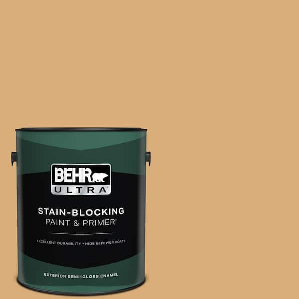 BEHR ULTRA 1 gal. #PPU6-05 Cork Semi-Gloss Enamel Exterior Paint & Primer