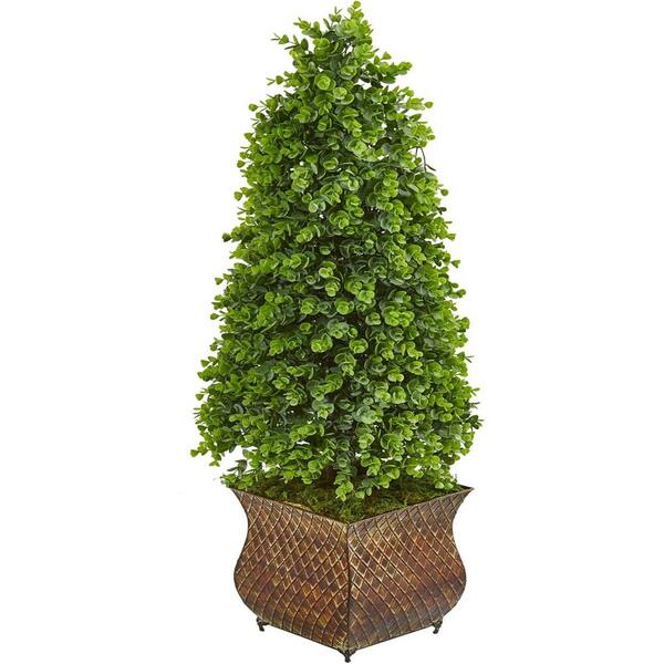 3.5FT Artificial Cypress Topiary Set Of 2 - UV Resistant Outdoor/Indoor Decor