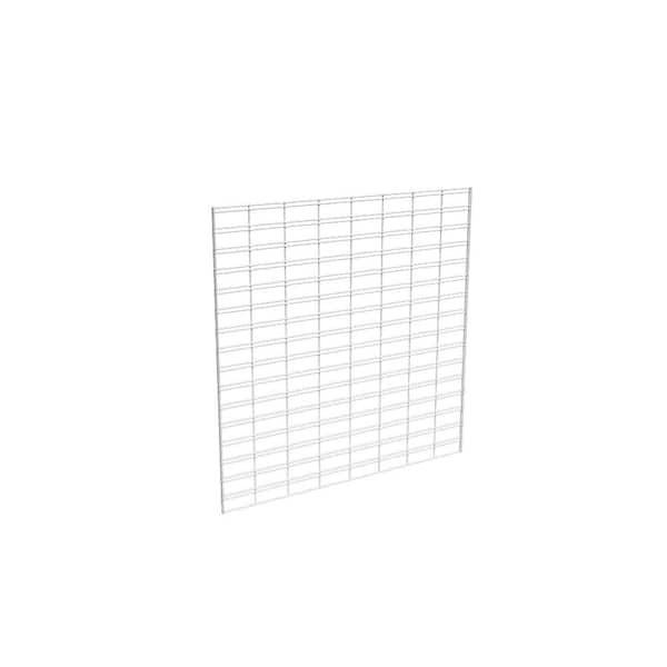 Econoco 48 in. H x 48 in. L White Metal Slatgrid Wall Panel Set (3-Pack)