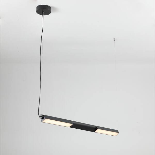 Vidalite Ma'or Integrated LED Matte Black Linear Hanging Pendant 
