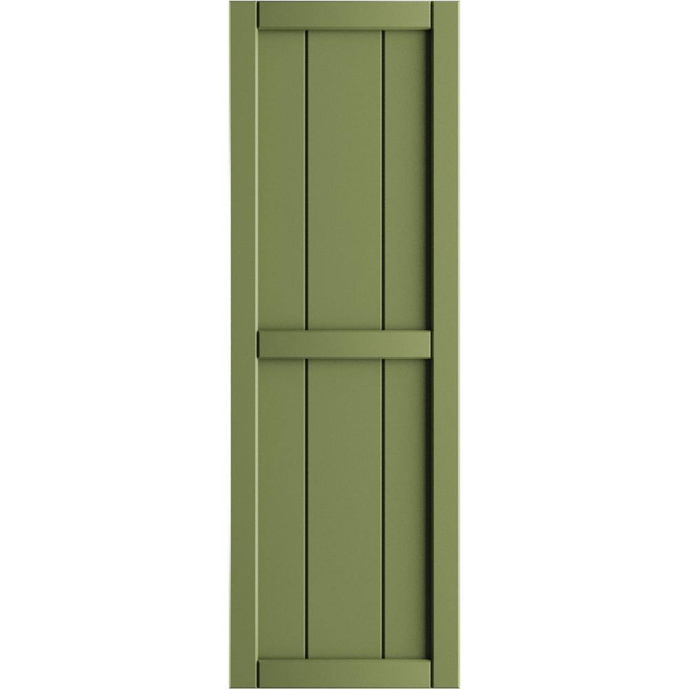 16-1/8 in. x 65 in. True Fit PVC 3-Board Framed Board and Batten Shutters in Moss Green (Per Pair) price history on PriceWatchPro
