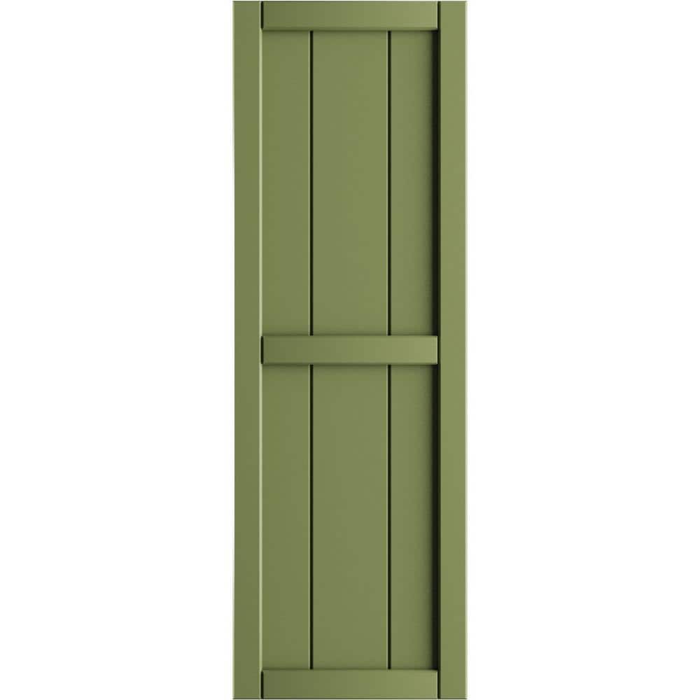 21-1/2 in. x 63 in. True Fit PVC 4-Board Framed Board and Batten Shutters in Moss Green (Per Pair) price history on PriceWatchPro