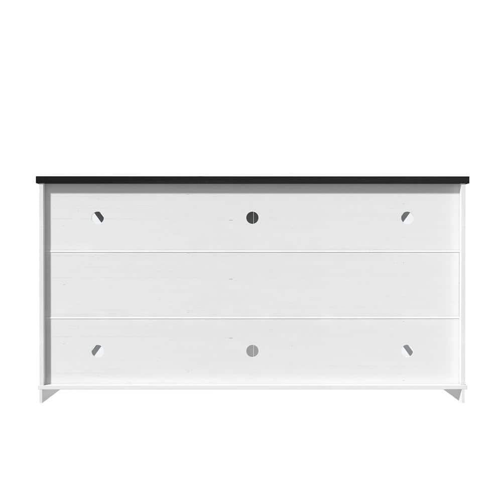 White Farmhouse 63" TV Stand with Glass Cabinet Doors