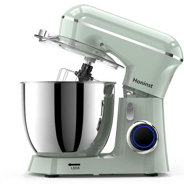 JEREMY CASS Big Chef 6.5 qt. 650-Watt 10-Speed Green Stand Mixer with Dough Hook, Whisk and Beater