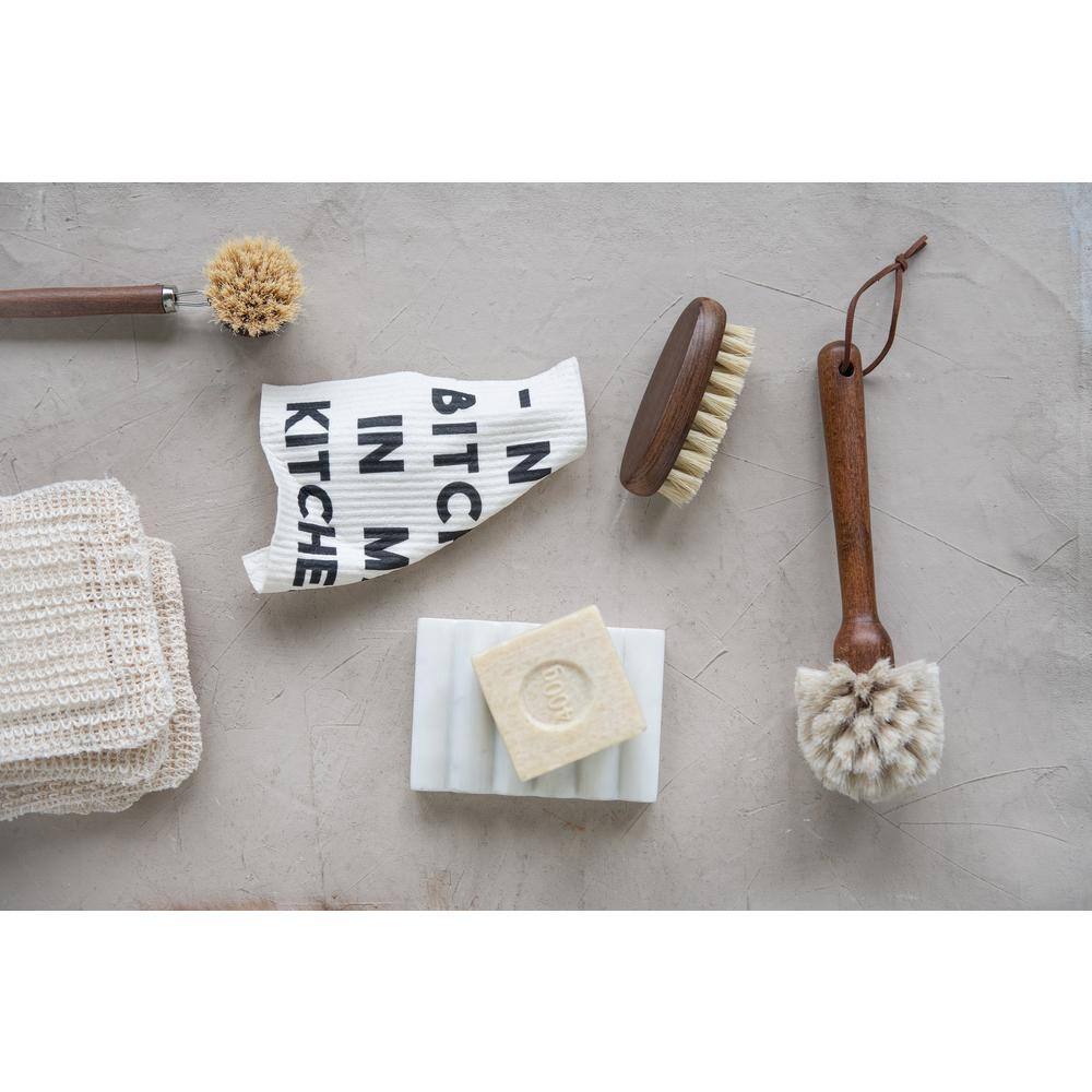 White Carved Marble Rectangular Soap Dish