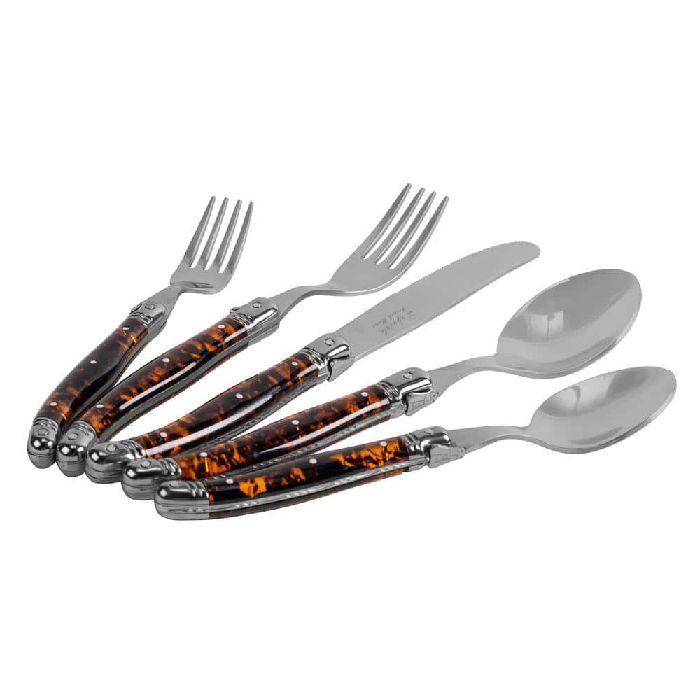 French Home French Home Laguiole Connoisseur 20-Piece 18/10 Stainless-Steel Flatware Set With Handles (Set of 20)