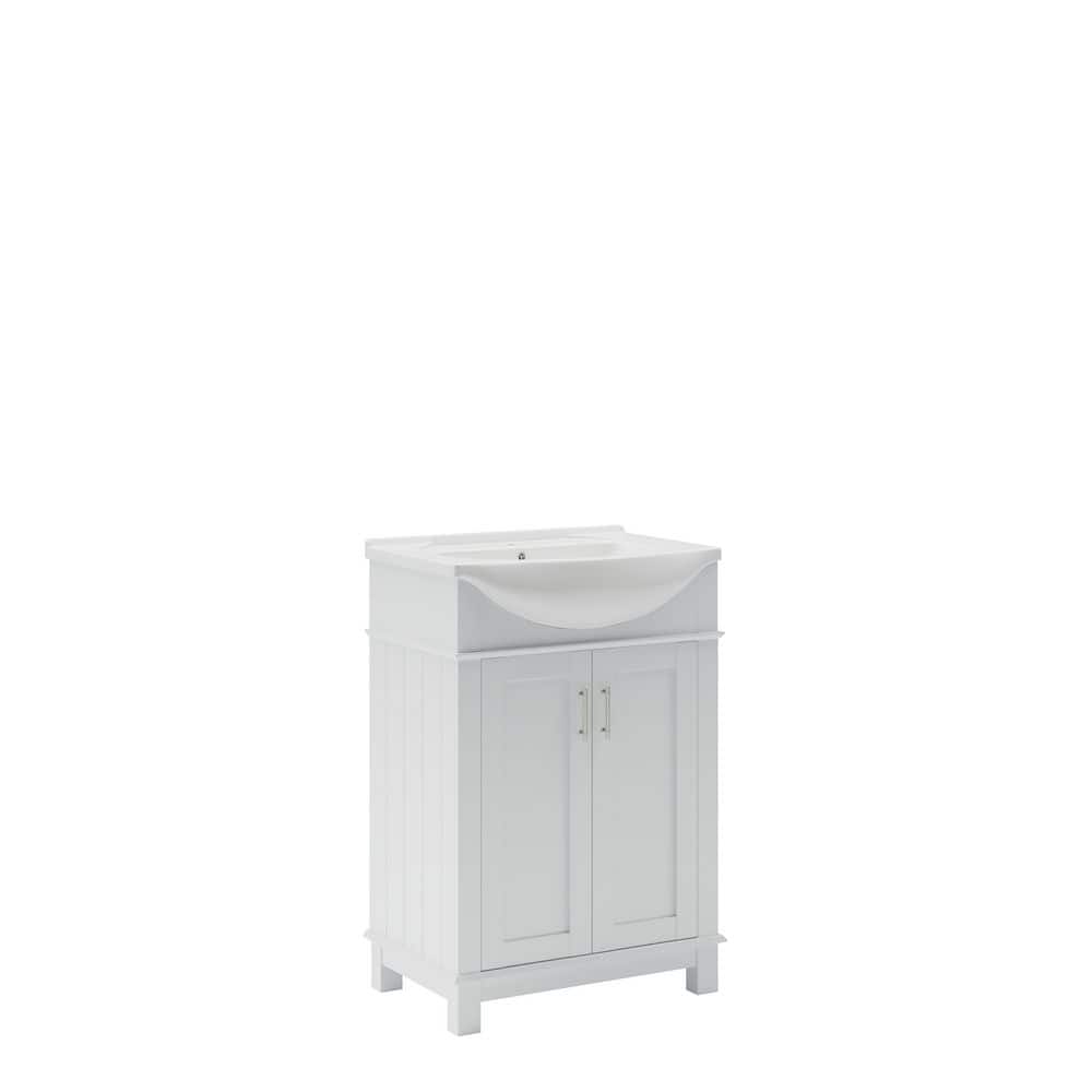 Corsicana 60 in. W x 21.5 in. D Vanity Cabinet Only in Antique White Corsicana 60 in. W x 21.5 in. D Vanity Cabinet Only in Antique White