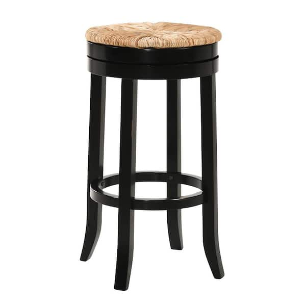 Carolina Chair and Table Irving 30 in. Antique Black Swivel Bar Stool