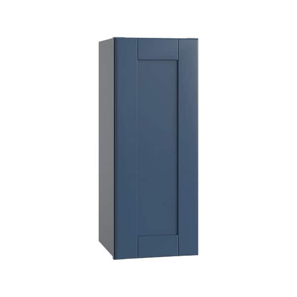 Home Decorators Collection Washington Vessel Blue Plywood Shaker Assembled Wall Kitchen Cabinet Soft Close Left 9 in W x 12 in D x 30 in H
