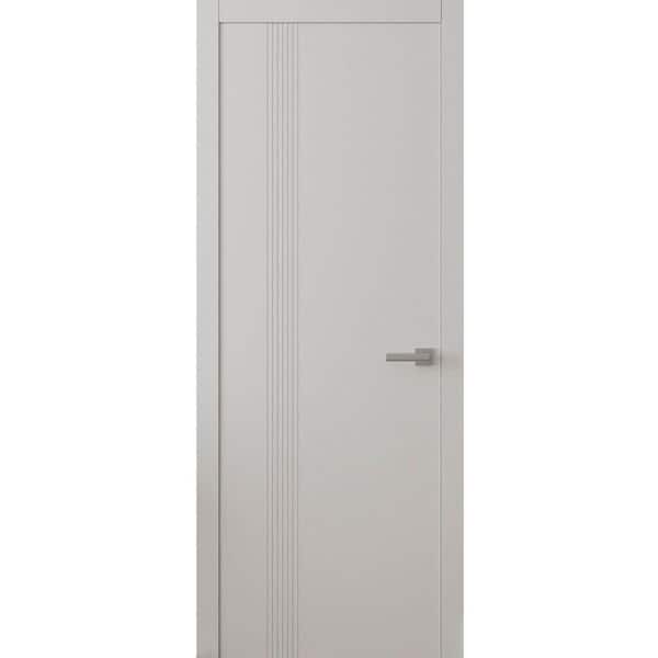 0112 30 in. x 80 in. Sold Core Arctic White Color Wood Interior Door Kit with Quick Assemble Jamb