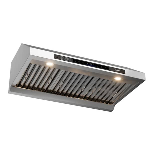 30 inch DC Inverter Range Hood 1200CFM Ducted Wall Mount Stainless Steel Under-Cabinet installation Vent Hood