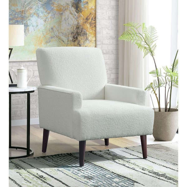 Picket House Furnishings Kiwi White Polyester Arm Chair (Set of 1) with Highly Textured Fabric in Cherry