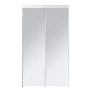 120 Series 72 in. x 80 in. White Steel Sliding Door