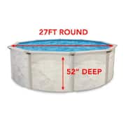 Independence 27 ft. Round 52 in. D Metal Wall Above Ground Hard Side Swimming Pool Package