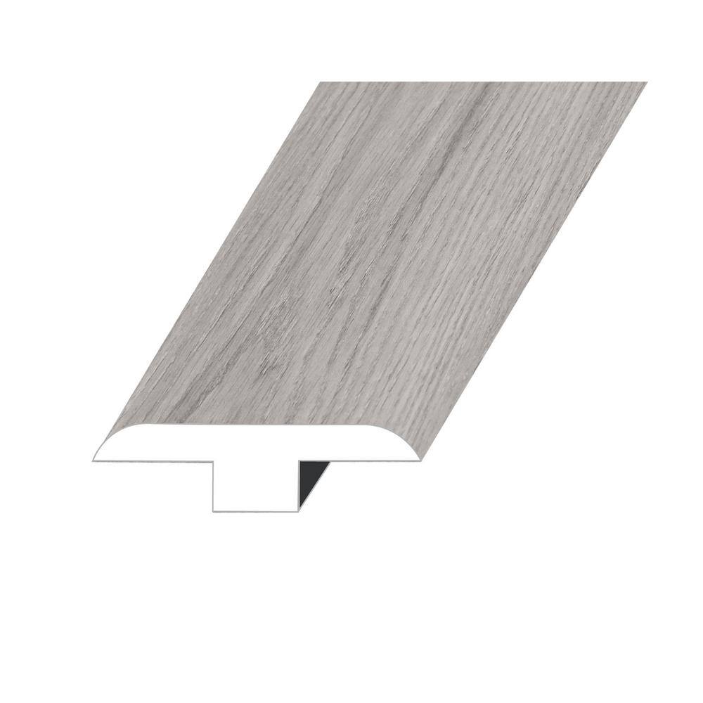 Domaine Gypsy Grey 0.5 in. T x 1.5 in. W x 94.5 in. L Vinyl T-Molding