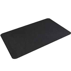 65 in. L x 48 in. W Rectangular Double-Sided Fireproof Under Grill Mat, Black