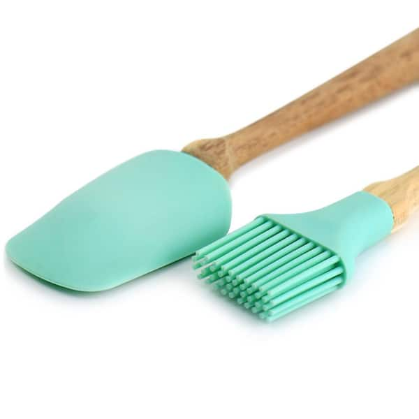 MARTHA STEWART Everyday Silicone Mini Spoonula and Brush Utensil