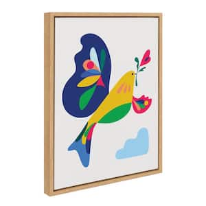 Colorful Geometric Bird" by Rachel Lee, 1-Piece Framed Canvas Animal Art Print, 18 in. x 24 in.