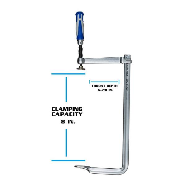 Capri Tools 12" 1,477 lb All Steel Bar Clamp with Foldable Ergonomic Handle 