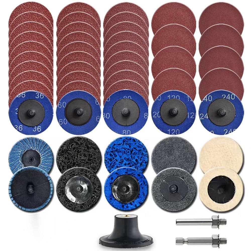 51Pack 2 Inch Die Grinder Sanding Discs Kit with 1/4 Inch Shank Roll Lock Discs for Metal Grinding Rust Removal price history on PriceWatchPro