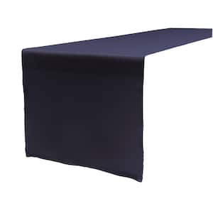 14 in. x 108 in. Navy Blue Polyester Poplin Table Runner