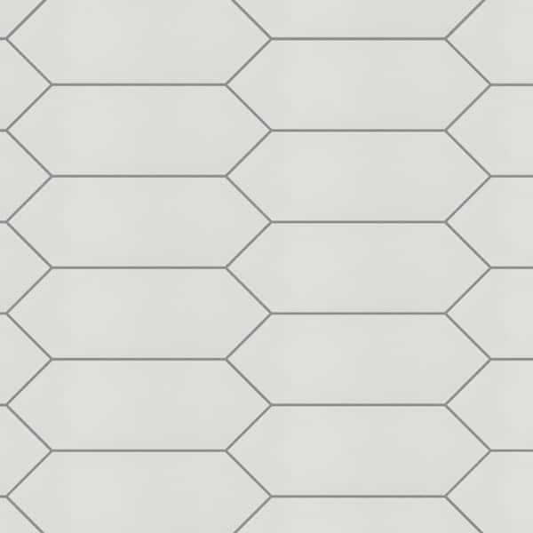 Merola Tile Kite Light Grey 3-7/8 in. x 11-3/4 in. Porcelain Floor and Wall Tile (11.2 sq. ft./Case)