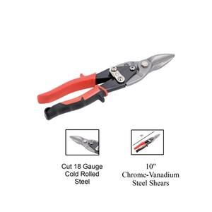 Straight-Cut Aviation Snips, 10 in.