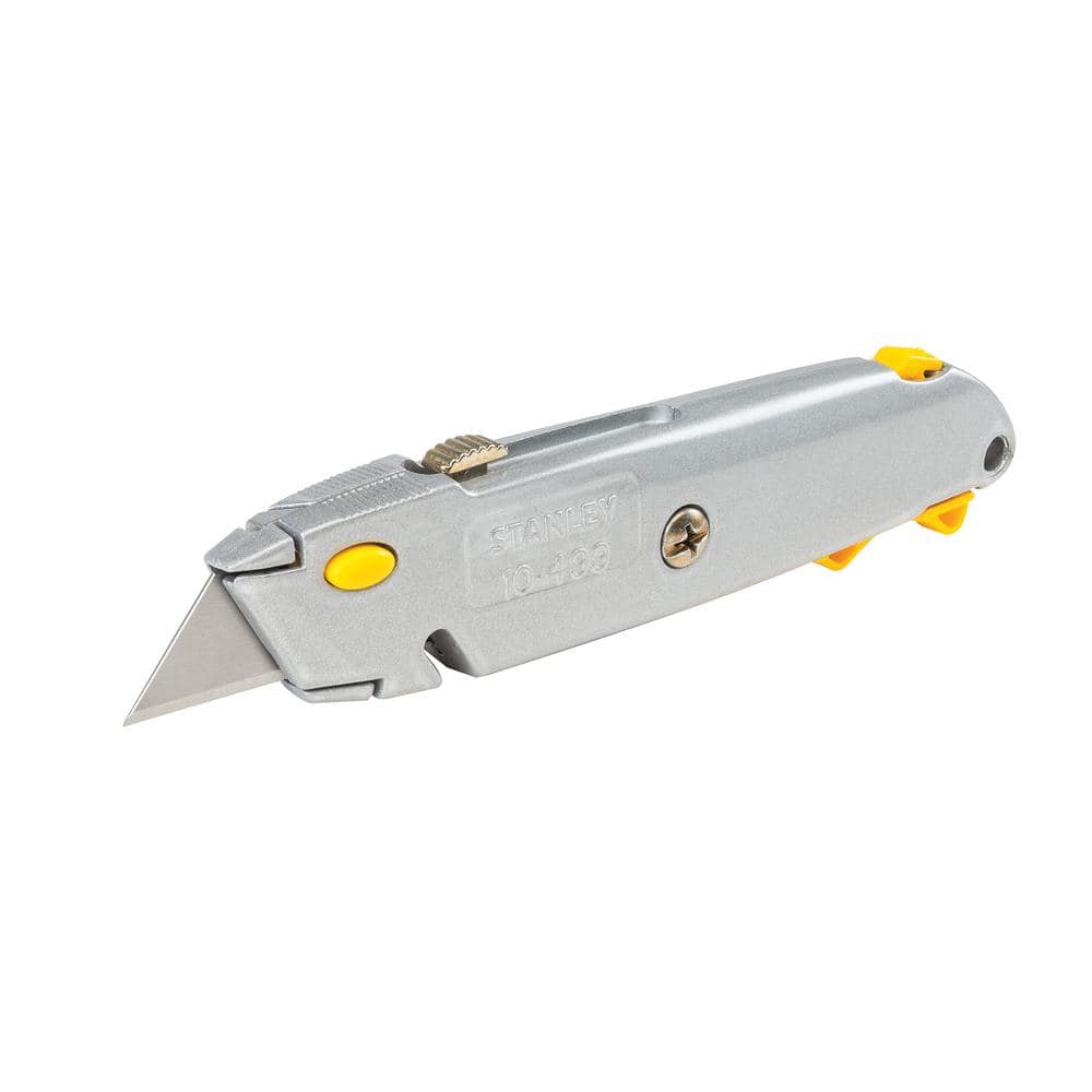 Stanley 10788 Curved Quick-Change Utility Knife, High Carbon Steel  Retractable Blade, 3 Blades