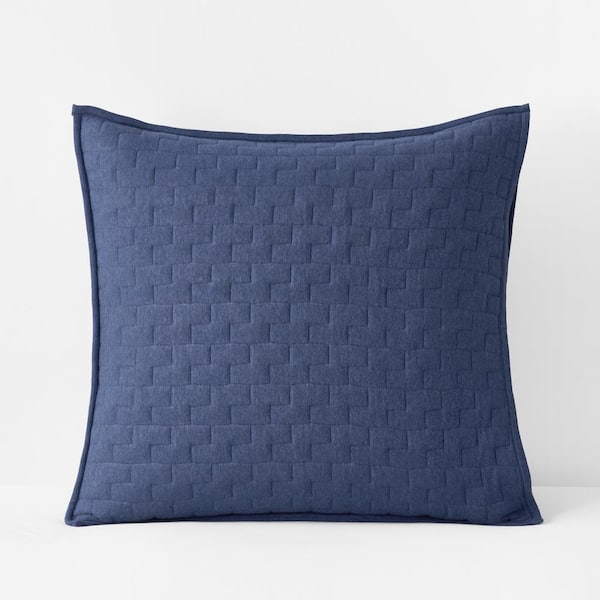 Air Layer Blue Cotton Blend Euro Sham
