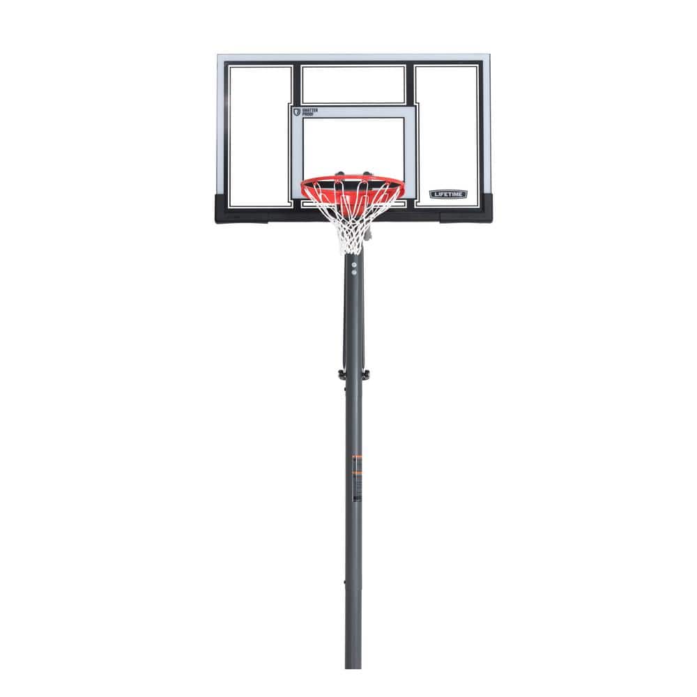 Lifetime Crank Adjust Bolt Down Basketball Hoop (54-Inch Tempered