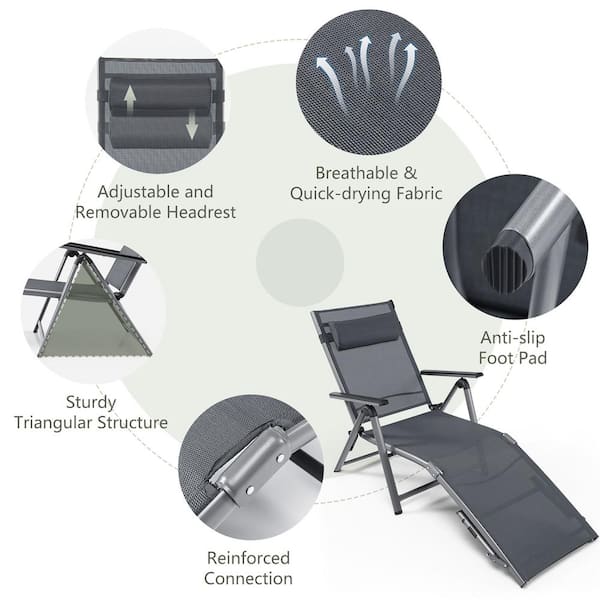 Folding aluminum deals lounge chairs