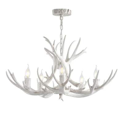 White Antler Chandeliers Lighting The Home Depot White Antler Chandeliers Lighting, Modern White Antler Chandelier