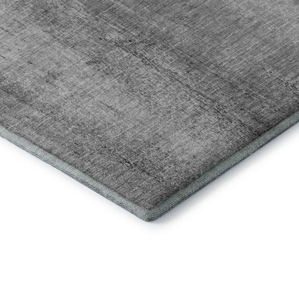 Mayfield Premium Machine Washable Indoor/Outdoor Geometric AMF627 Gray 1 ft. 8 in. x 2 ft. 6 in. Area Rug