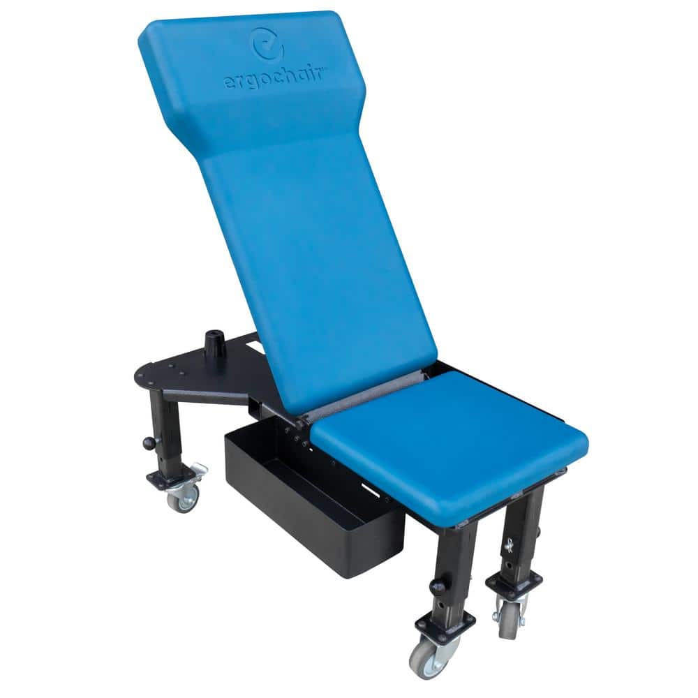 ERGO-SCOOT Ergonomic Reclining Low-Profile Mechanics Creeper Seat with Rise