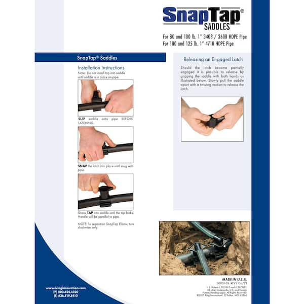 Snap Tap Saddles 1 in. Saddle with 1/2 in. FPT Tap (25 Pack) 22310 - The  Home Depot