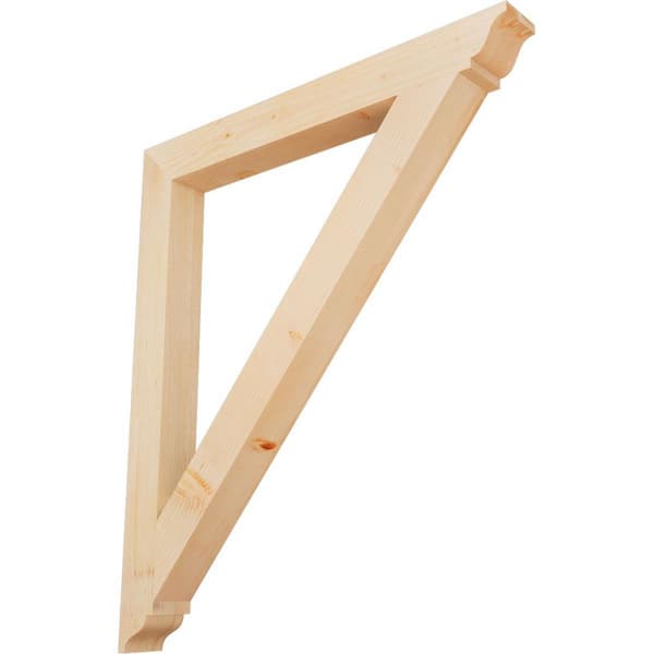 Ekena Millwork 3.5 in. x 44 in. x 38 in. Douglas Fir Traditional Smooth Bracket
