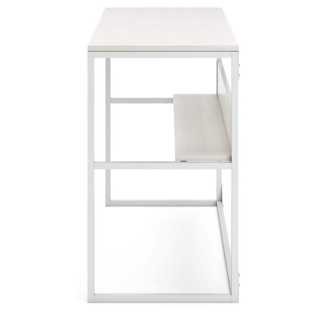 White Oak Executive Desk with Drawer and Filing Cabinet