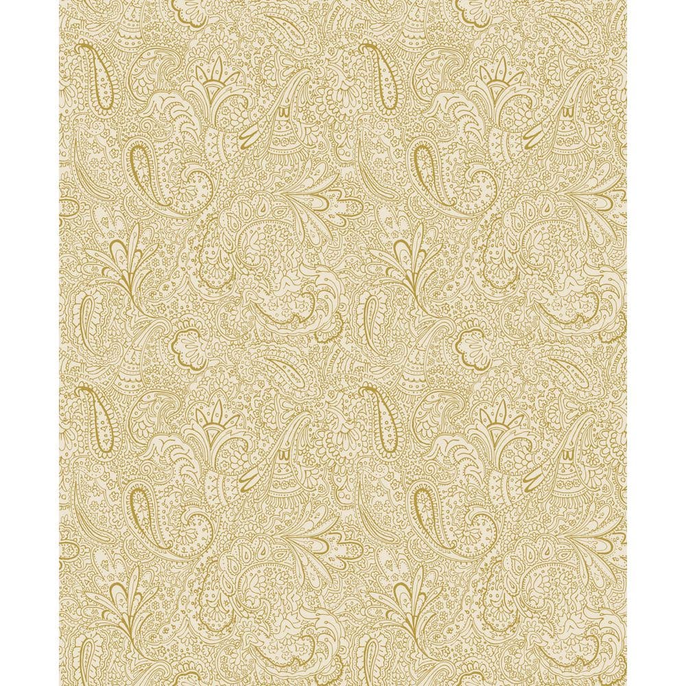 Elegance Collection Bronze Paisley Trellis Metallic Raised Ink Non-Pasted N