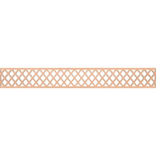 Ekena Millwork Manchester Fretwork 0.25 in. D x 46.5 in. W x 6 in. L Alder Wood Panel Moulding